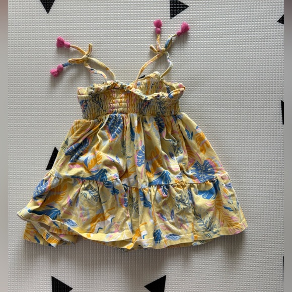 Tommy Bahama|baby girl yellow floral maxi dress with tiered ruffles•••Summer - Picture 2 of 5